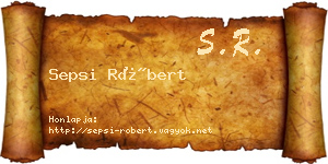 Sepsi Róbert névjegykártya